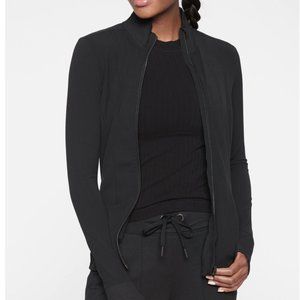 Athleta Shanti Jacket Zip Up Black, Medium, Fitted